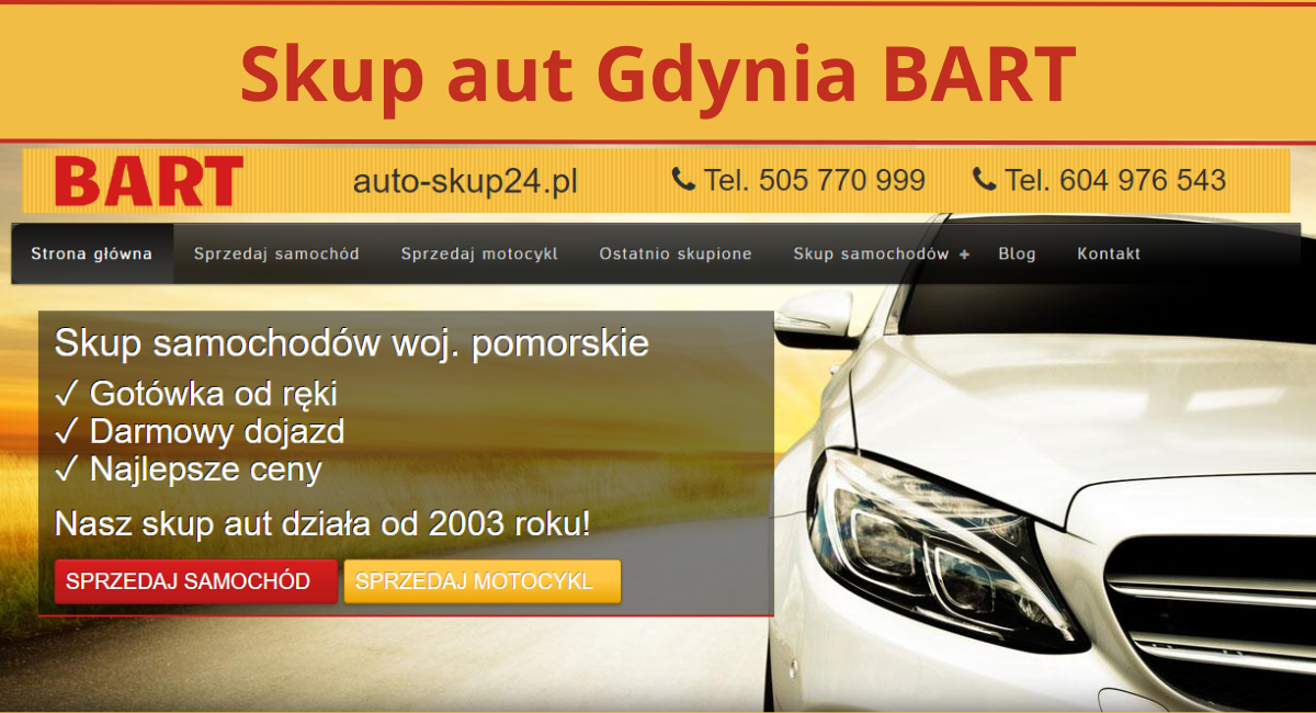 Skup aut Gdynia BART